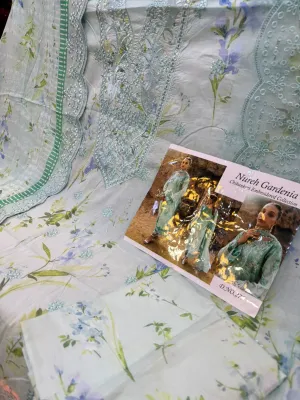 Pakistani Jacquard Embroidered 3Pc Set